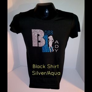 Plus Size Boss Lady Glitter T-Shirt
